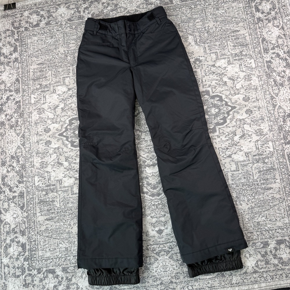 Roxy DryFlight 10K Snow Pants Girls 12 Large Black Ski Snowboard Insulated